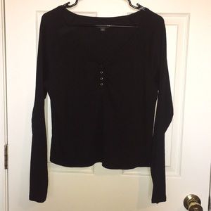 Black long sleeve top
